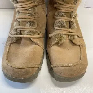 Sketchers Grand Jam Unlimited Winter Boots Suede Fur Tan Brown Women's Size 